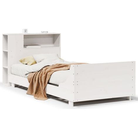 Maison Exclusive - Giroletto senza Materasso Bianco 75x190 Legno Massello di Pino (1/5)