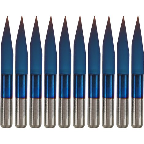 10pcs 3.175 Premium Quality Tungsten Steel PCB Engraving Bit CNC Router Tool (20°0.2)