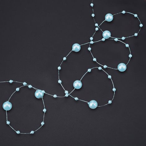 Perles Artificielles Bleues pour Pêche DIY - 10M Chaîne de Perles pour Décoration de Mariage et Fêtes (1/5)