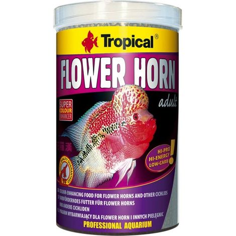 Tropical Flower Horn Adult Pellet - mangime Altamente proteico per Flower Horn adulti - Formato: 1000 ml (1/2)