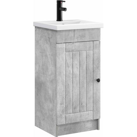 Bathroom Vanity with Sink Concrete Grey 42 x 40 x 84.5 cm vidaXL