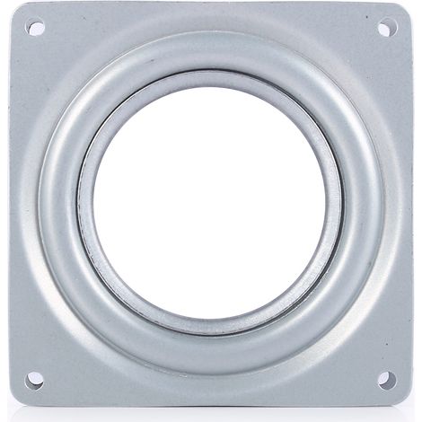 4in Galvanized Steel Rotating Plate Display Base Turntable Square Display Stand Desk Tool