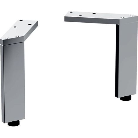 Jeu de pieds Geberit (2 pc.): Hauteur 15.1-15.4cm, chromé brillant