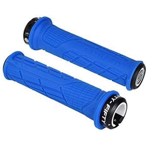 Fahrradgriffe MTB aus rutschfestem Gummi, Single Lock-on, blau (1/5)