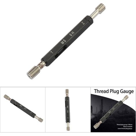 Jauge de filetage à bouchon en acier, outil de mesure de haute précision pour filetages M6x1,0 (1/5)