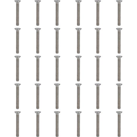 30 M10x90 Sechskant-Senkschrauben aus Edelstahl A2, Packung mit 30 Stück für industrielle Befestigungssysteme