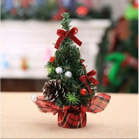 Sapin de Noël Mini Sapin de Noël Artificiel Mini Rouge (20cm)