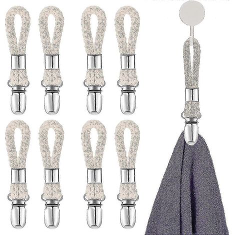 Anneaux de rangement pour serviettes de toilette et de bain (8 pièces, 11,5 x 2,3 cm) (1/5)
