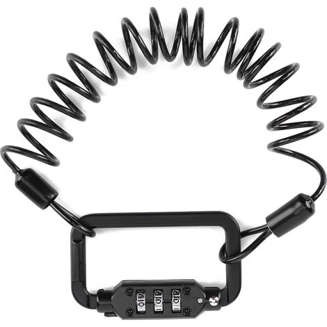 Eosnow Motorrad-Roller-Fahrradhelm-Schloss, Teleskopkabel, Diebstahlschutz, 3-stelliges Passwort