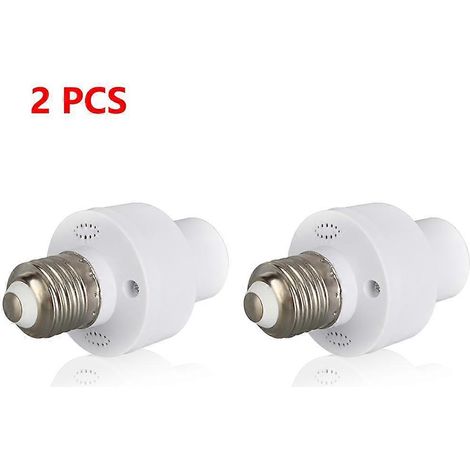 2pcs E27 LED Capteur de mouvement infrarouge Culot E27 Détecteur de mouvement PIR Support de lampe murale Adaptateur de douille de lampe avec interrupteur intelligent( ) (1/5)