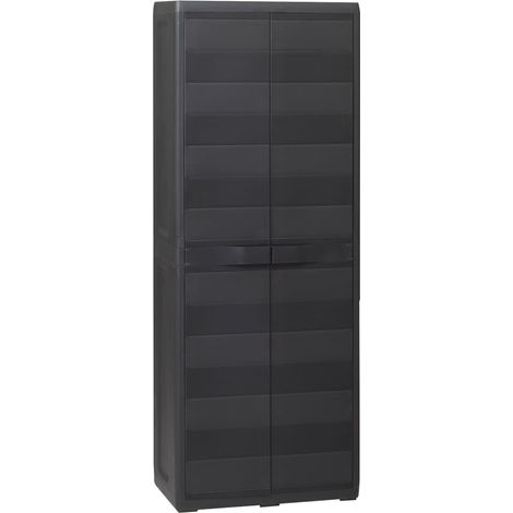 Vidaxl – Armoire de jardin en polypropylène 3 étagères ventilées 65 x 38 x 171 cm – Verrouillable avec cadenas – Certification TÜV-GS (1/7)