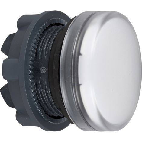 Harmony tête de voyant - Ø22 - rond - cabochon lisse blanc - ZB5AV01
