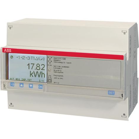 Compteur A44 Triphase Mesure InDirecte 6A Silver Mid 2CMA170536R1000 ABB 831413 (1/2)