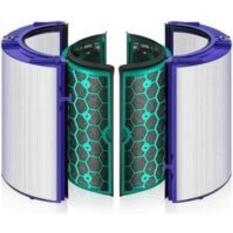 Purificateur d'air 360 degrés en verre HEPA et filtre à charbon actif interne compatible avec Dyson TP04 HP04 DP04 TP05 HP05 scellé en deux étapes 969048-02 969048-03