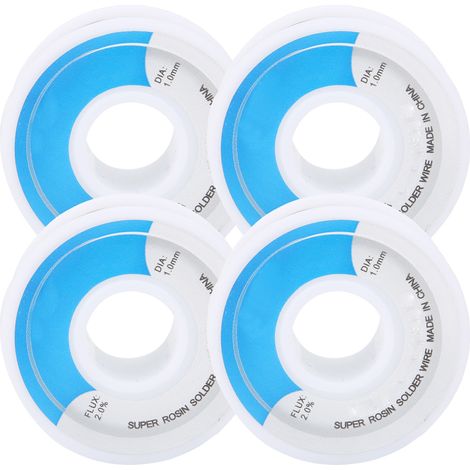 Lot de 10 fils d'étain pur, point de fusion bas, fournitures de soudure, diamètre 1mm, 100g, soudage professionnel (1/5)