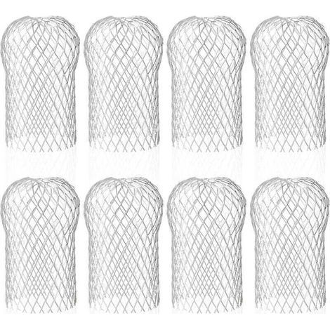 8x Filtres de Gouttière en Aluminium,Protections de gouttières en métal pour les avant-toits,8.8x14.5cm (1/4)