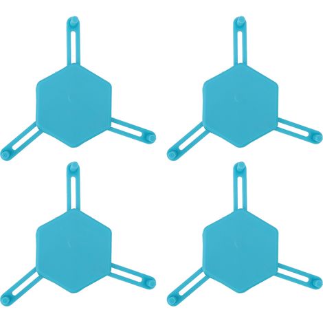 Porte-tasses hexagonal 4 pièces, organiseur de tasses, porte-tasses télescopique réglable pour tasses à café, verres et gobelets, support empilable, bleu. (1/5)