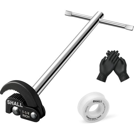 11 inch Basin Wrench, Adjustable Sink Wrench, Fully Polished Tap Nut Wrench with Jaw Capacity of (10-32mm) for Hard to Reach Spaces (1/5)