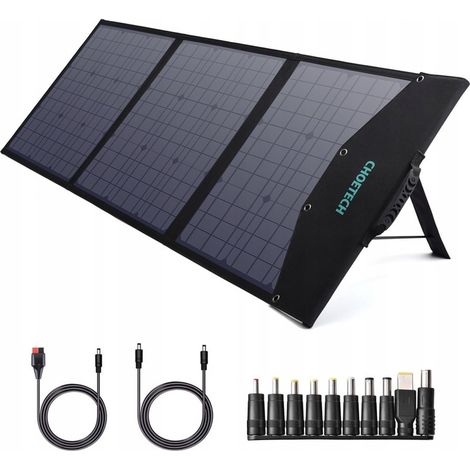 Caricabatterie solare pieghevole solare 120W DC 3 xUSB nero (1/5)