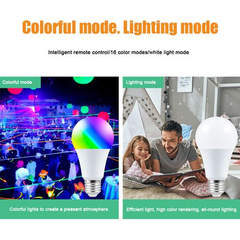 Ampoules LED RGB Multicolores Dimmables avec Télécommande (1/3)