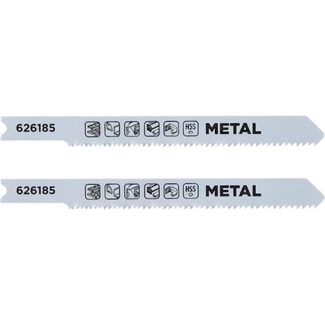 KWB hoja sierra calar metal fino 50 mm enganche u 49626185 , Hoja de sierra de calar para metal corte fino 50 mm, enganche U 49626185 (2 uds.), diseñada para realizar cortes limpio