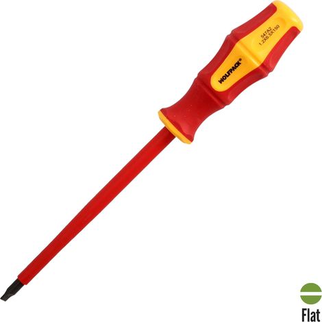 Cacciavite piatto isolato certificato VDE 1.000 V - 1,2 x Ø 6,5 x 150 mm (1/5)