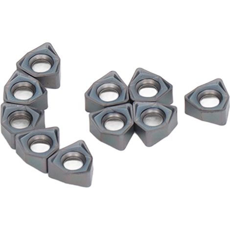Satz mit 10 Hartmetall-Dreheinsätzen für CNC-Fräsmaschinen. (1/5)