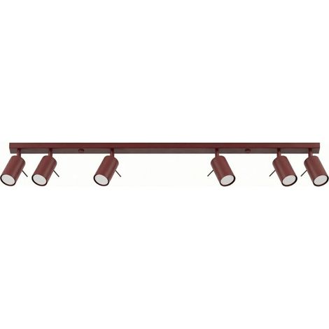 Sollux RING Barre de spots encastrés Ring, couleur bordeaux, 6 x GU10 (1/2)