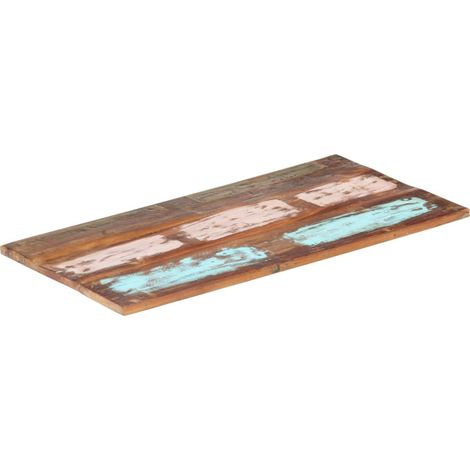 Plateau De Table Plan de travail - rectangulaire 60x100 cm 25-27 mm Bois récupéré BV820558 - BonneVie (1/5)