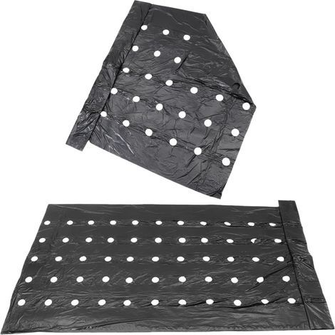 Lot de 2 Films de Paillage en PE Noir Perforé 0.95X10 M Film d'Isolation Thermique pour Cultures Agricoles Paillis Respirant pour Sol Évaporation Eau Protection Végétale (1/5)