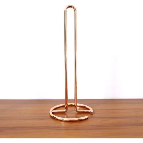 Or rose-Support de Rouleau de Papier, Porte-Rouleau de Cuisine Portable en Acier Inoxydable Or Porte Rouleaux Papier Toilette Vertical en Acier Support Distributeur de Papier (1/5)