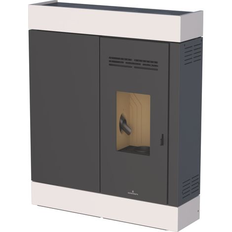 BRONPI - Estufa de Pellet Extraplana Color Marfil Modelo CIRA-MF de 8 kW (1/5)