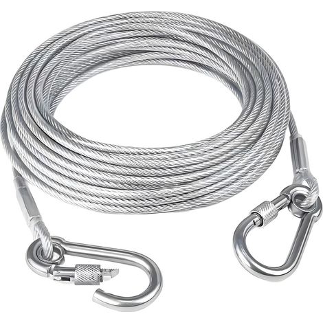 Corde à vêtements coupe-vent Portable, corde à linge en acier-2M