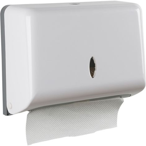 Dispensador de papel absorbente de pared Z, portarrollos plegables de ABS para cocinas, baños y salas de estar, color blanco.