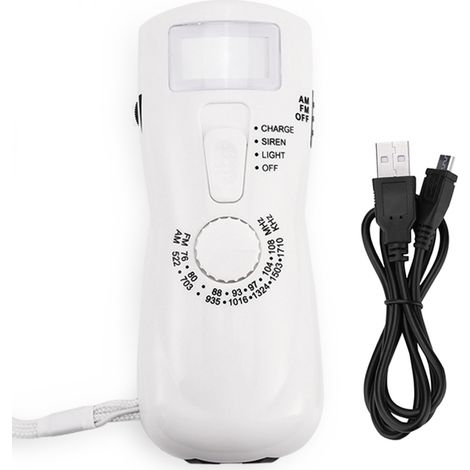 Filiyano – lampe torche et boussole – Alimentation de secours portable avec dynamo à manivelle, radio AM/FM, lampe torche et boussole (1/5)