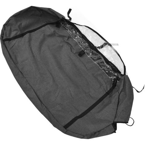 Grande armoire de rangement pour vêtements, sac de transport en 600D, housse de voyage polyvalente, ensemble de 2 pièces, couleur gris lin. (1/5)