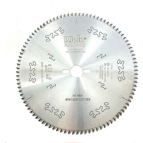 Lama circolare HW Cromate per Pannelli bilaminatiD=350, d=30, B/c=3.5/2.5, Z (Nr. denti)=112, Fori trasc.=PH02 KR.FCT350.11230 KLEIN (1/4)