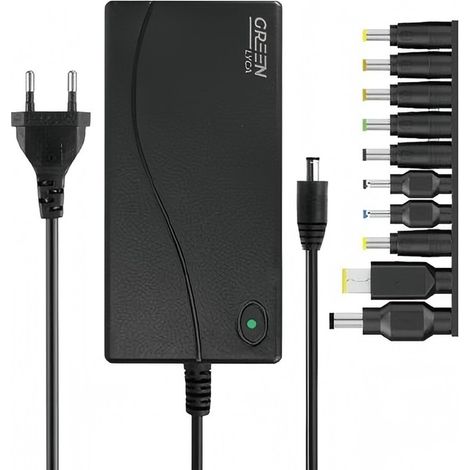 Adaptateur secteur 100 W pour ordinateur portable avec réglage manuel, adaptateurs multiples, accessoire d'alimentation universel haute puissance pour ordinateur portable. (1/2)