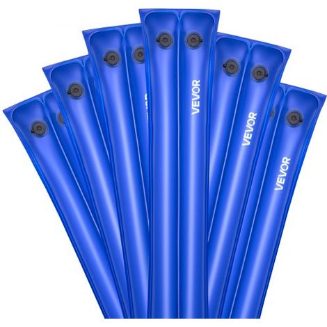 Bolsas de Agua para Cubiertas de Piscina, 6 Piezas, 238 x 30 cm Bolsa de Tubos de Peso de Doble Cámara PVC con Tapón de Rosca Hermético para Cubierta de Piscina Enterrada de Invierno, Azul (1/5)