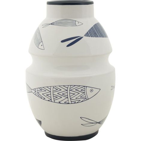 Vase Déco en Céramique "Poissons" 24cm Multicolore (1/5)