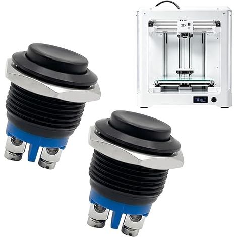 Pulsante metallico momentaneo 12V 16mm, interruttore a pulsante 1A con fissaggio a vite, interruttore 12V per auto, moto, barca, elettronica fai-da-te (1/5)