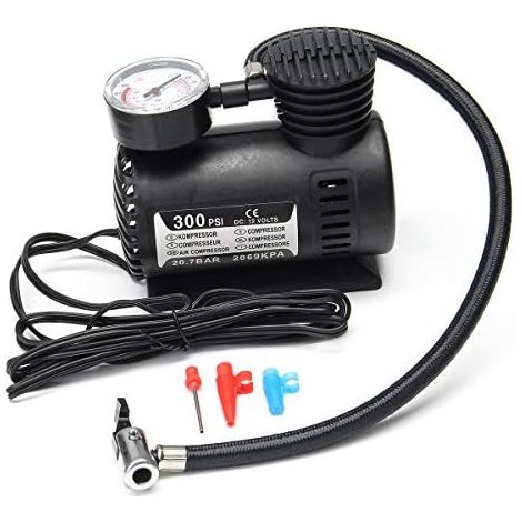 Mini Compresseur d'air Portatif De Véhicule Électrique Pompe De Gonflage De Pneu 12V 300 Psi