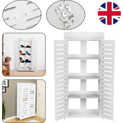 Youyijia 5 Layers Shoe Storage Cabinet Child Shoe Rack Cupboard Stand Storage Unit Freestanding Bathroom Storage Toy Organizer Shelf for Bathroom Furniture Storage Cabinet (1/5)