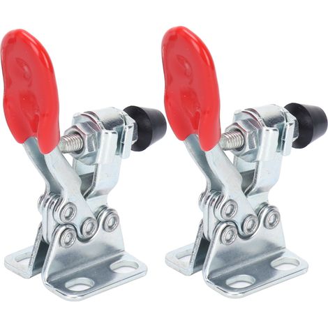 2 Jeux de Serre-joints à Bascule à Libération Rapide, Clamp Horizontal Anti-Dérapant pour Travail du Bois (1/5)