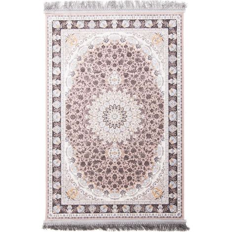 Tapis persan Shararaah  - 150x100cm, Rectangular - 100% Acrylique - Tissé - Rose