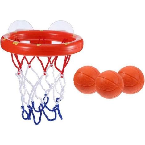 Panier De Basket-ball - Jouets De Bain Pour Bébés - Mini Cerceau Accroche Facile Sur Carrelage Ou Baignoire - Orange - Plastique - 14 x 15 x 15 cm - 1 Pièce (1/4)