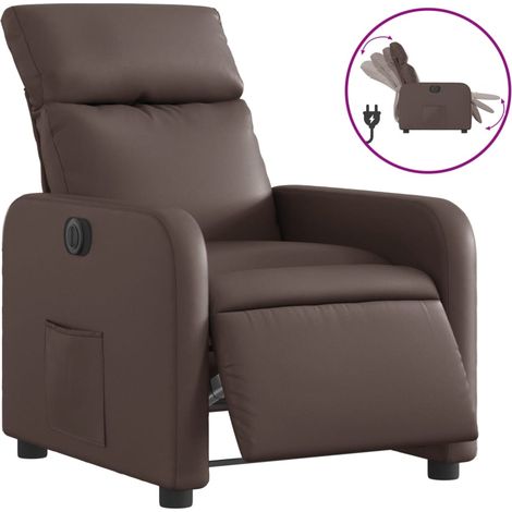 Maison Exclusive - Elektrischer Relaxsessel Braun Kunstleder