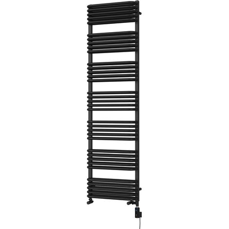 Crossmoor - Black Dual Fuel Towel Rail H1800mm x W500mm Thermostatic WIFI (1/3)