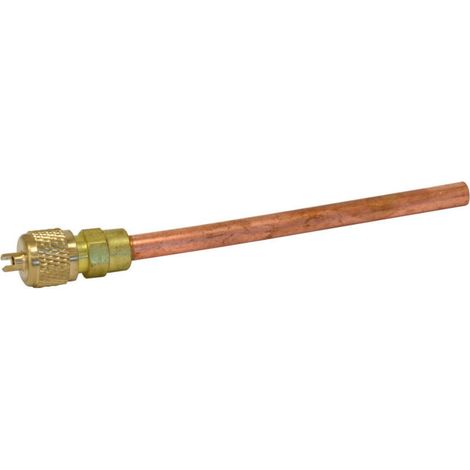 Válvula de obús de soldar 1/4" con tubo 45 mm