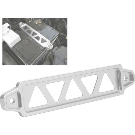 Support de fixation universel pour batterie de voiture 217 mm / 8,5 pouces, stabilisateur argenté (1/5)